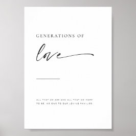 Póster Moda + Modern Script Generations of Love Rótulo