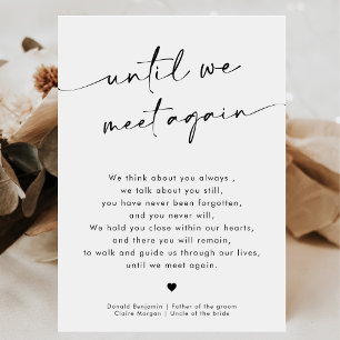 Póster Moda moderna en la memoria de amor Rótulo Boda