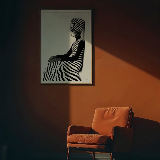 Póster Moda monocroma gráfica: cebra chic (Subido por el creador)