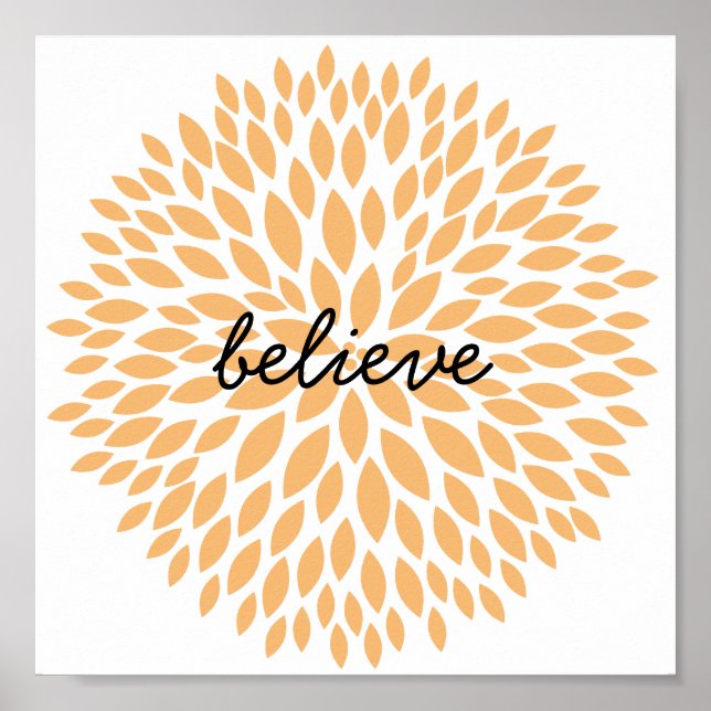 Póster Moda Peach Floral (Frente)