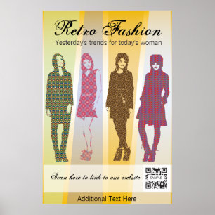 Póster Moda retro de plantilla de poster
