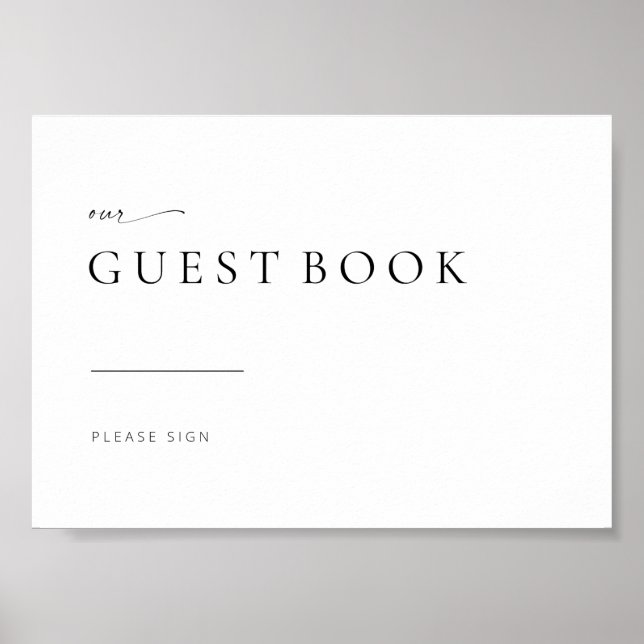 Póster Moda + Rótulo Boda sencillo y moderno (Frente)