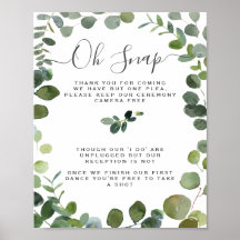 Moda Script Greenery Eucalyptus Boda sin conexión
