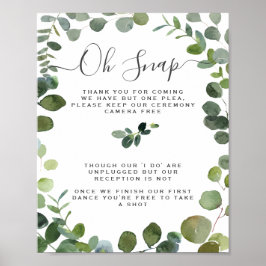 Póster Moda Script Greenery Eucalyptus Boda sin conexión