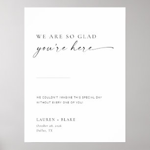 Póster Moda + Sencillo y moderno guión Glad You are Here