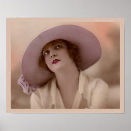 Póster Moda vintage de "Dama Rosa"