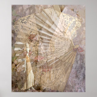 Póster Moda y encaje victorianos