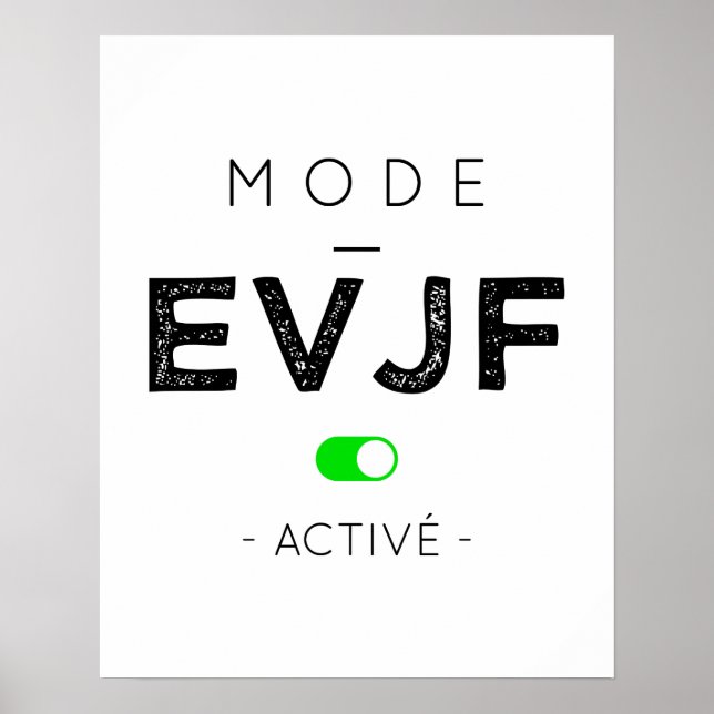 Póster Mode EVJF activé (Frente)
