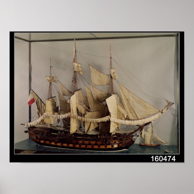 Póster Model of the ship 'L'Achille' (Frente)