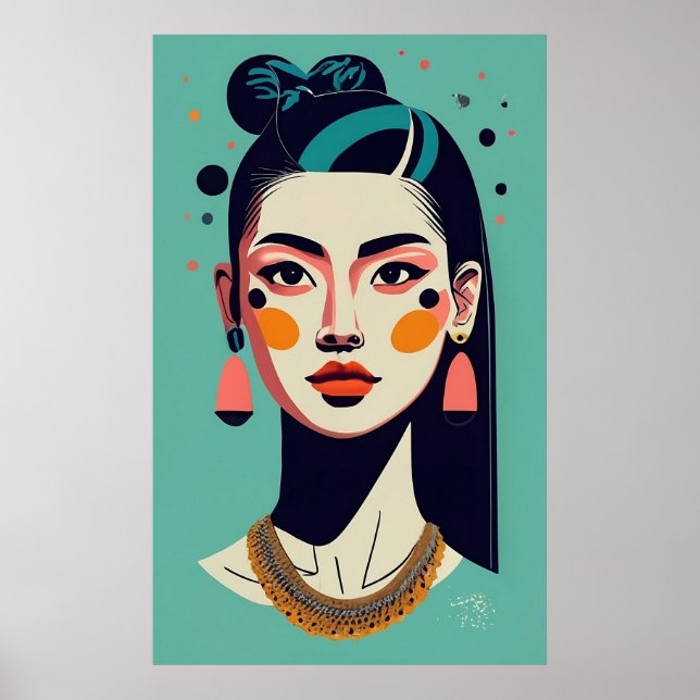 Póster modelo asiático (Frente)