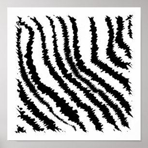 Póster Modelo blanco y negro del estampado de zebra