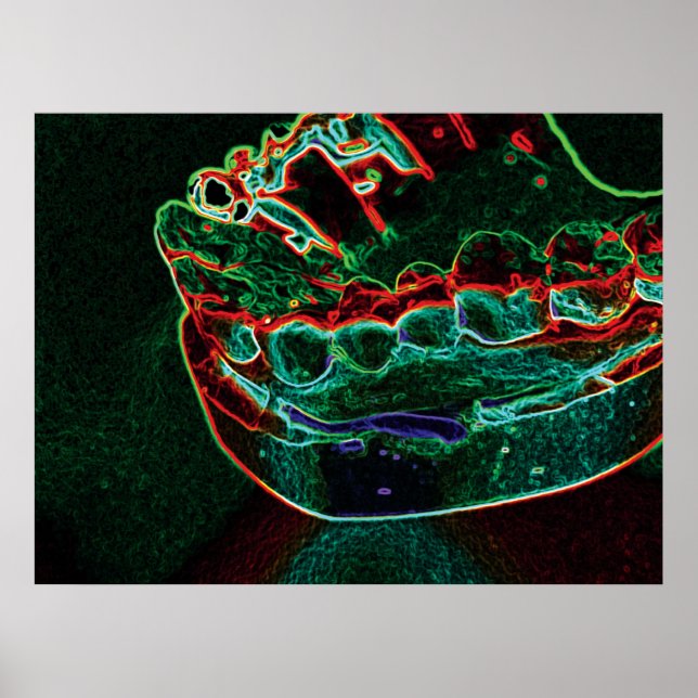 Póster Modelo de dientes Poster ortodoncista dentista (Frente)