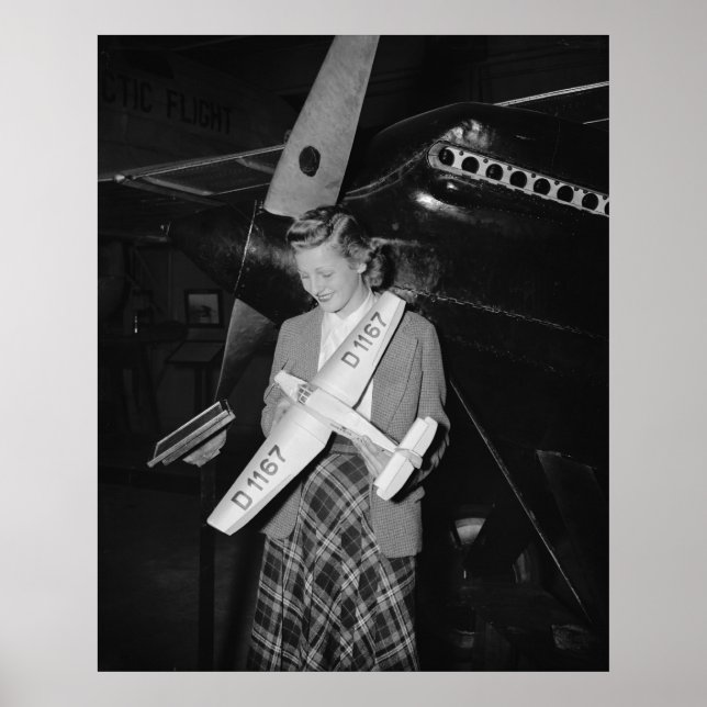 Póster Modelo de escala de avión alemán, 1938 (Frente)