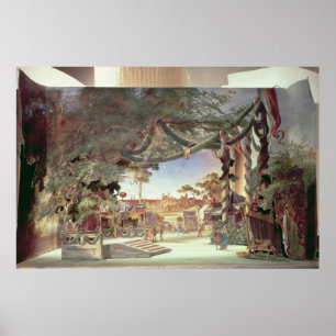 Póster Modelo de escenario para la ópera 'Die Meistersing