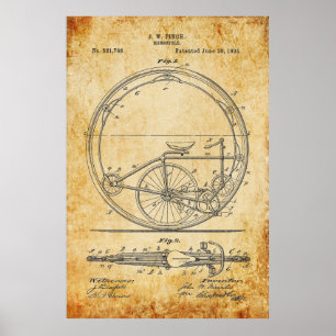 Póster Modelo de la bicicleta
