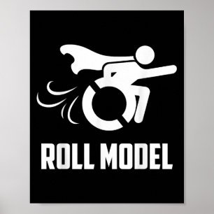 Póster Modelo de rollo genial _ Persona discapacitada div
