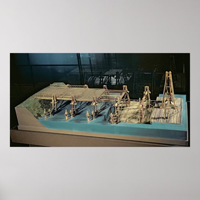 Póster Modelo de un puente sobre el Rin (Frente)