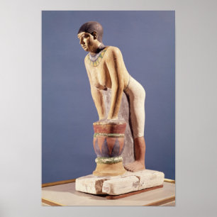 Póster Modelo de una mujer que hace la cerveza, viejo