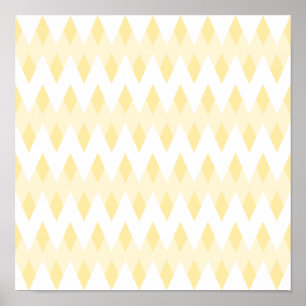Póster Modelo de zigzag amarillo cremoso con formas del