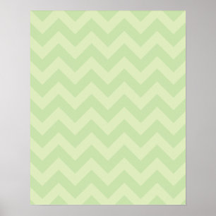 Póster Modelo de zigzag verde