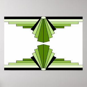 Póster Modelo del art déco en cales
