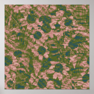 Póster Modelo del camuflaje de la flor