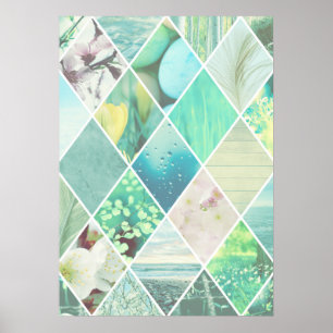 Póster Modelo del diamante de la primavera