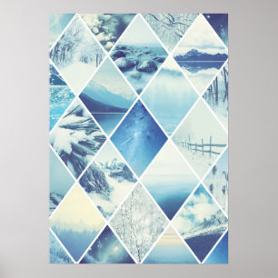 Póster Modelo del diamante del invierno
