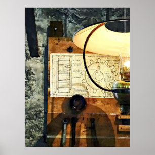 Póster Modelo del engranaje