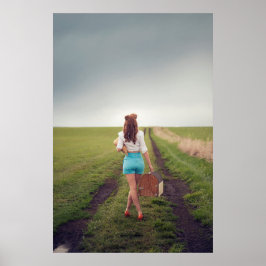 Póster Modelo "Mujeres Y Clima" En Una Fotografía Sucia D