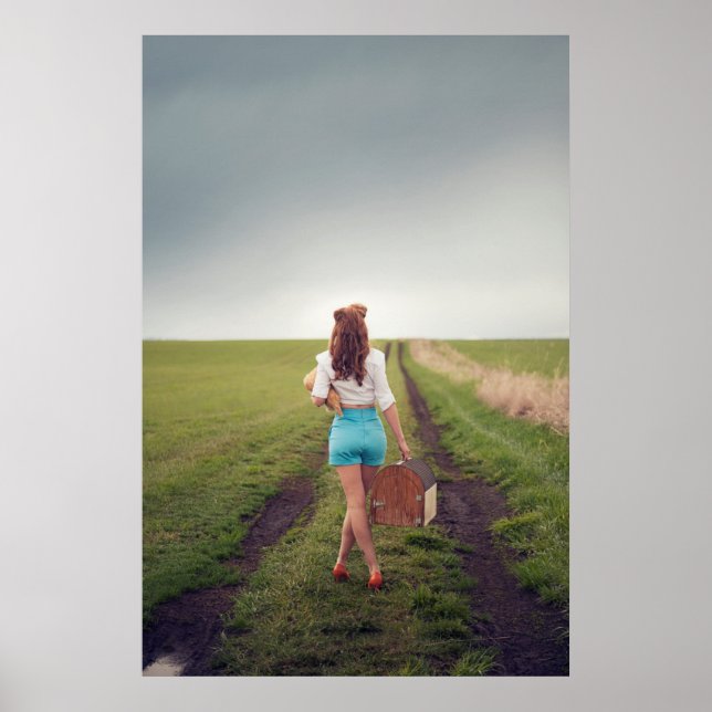 Póster Modelo "Mujeres Y Clima" En Una Fotografía Sucia D (Frente)