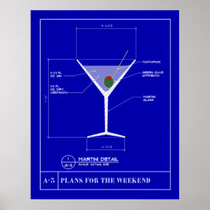 Póster Modelo para un Martini