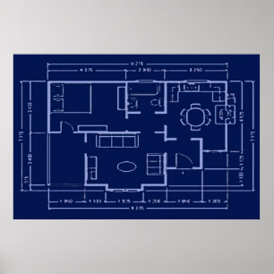 Póster modelo - plan de la casa