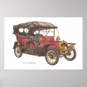 Póster Modelo TT Rover Automobile 1907
