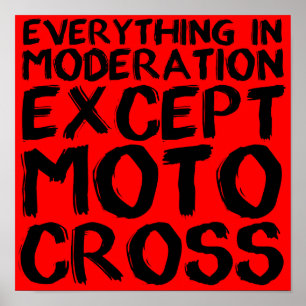 Póster Moderación de Motocross