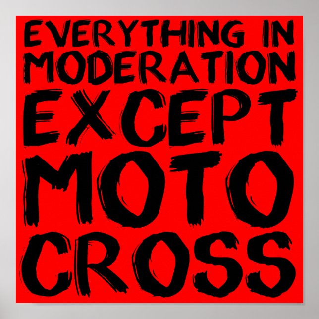 Póster Moderación de Motocross (Frente)