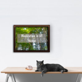 Póster Moderación en todas las cosas poster Inspirador