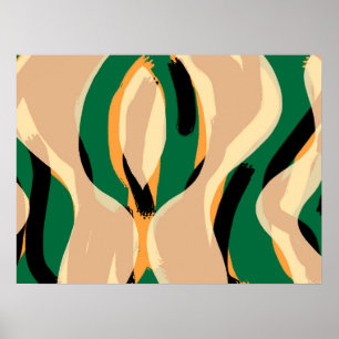 Póster Modern Abstract Art Poster - Maximalist Style