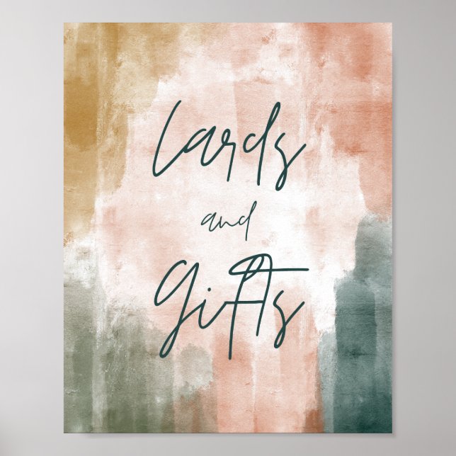 Póster Modern Abstract Fall Boho Wedding Cards & Gifts (Frente)