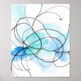 Póster Modern Abstract Line Art Wall Prints Set of 3