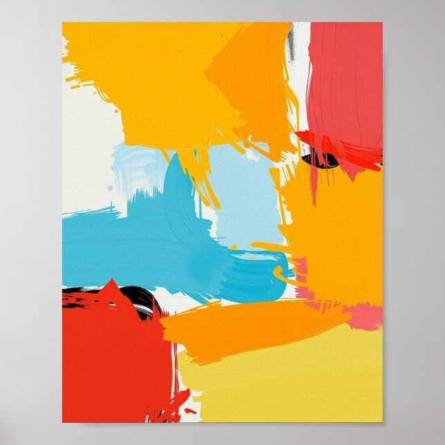 Póster Modern Abstract Minimal Line Art Poster (Frente)