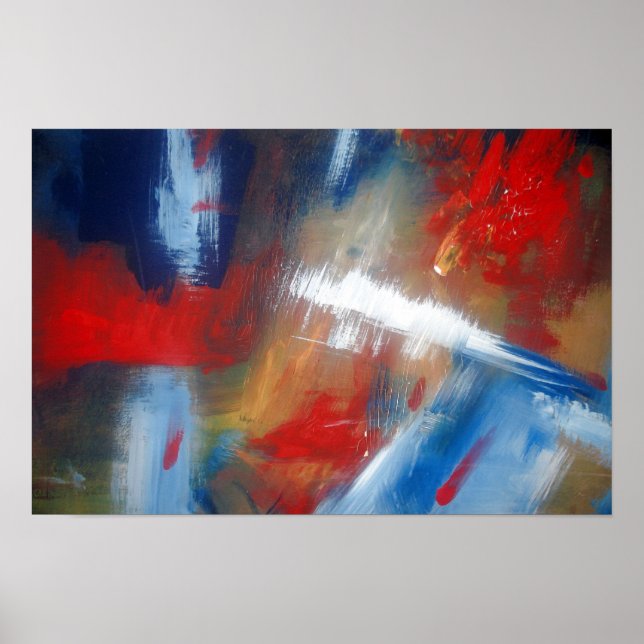 Póster Modern Abstract Original Painting Art Print Poster (Frente)