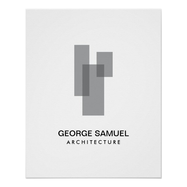 Póster Modern Architectural Blocks Logo Download  (Anverso)