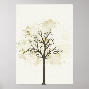 Póster Modern art tree poster