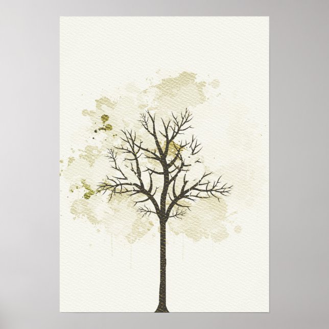 Póster Modern art tree poster (Frente)