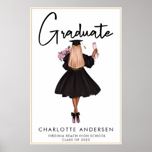 Póster Modern Casual Script Graduate Class of 2023 Poster