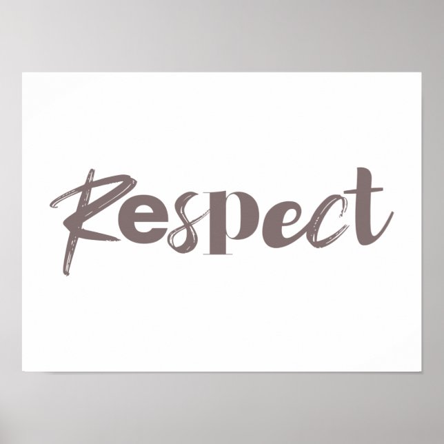 Póster Modern, creative, cool, trendy design of Respect (Frente)