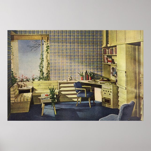 Póster Modern Den de Mid Century (Frente)