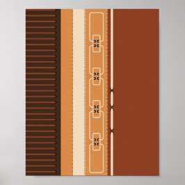 Póster Modern Earth Tone Geometric Art Print