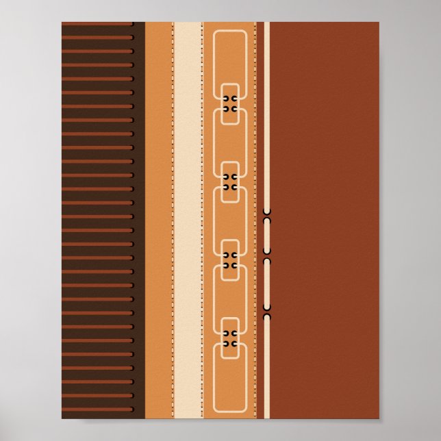 Póster Modern Earth Tone Geometric Art Print (Frente)